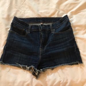Levi high rise denim shorts